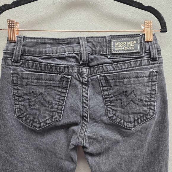 Miss Me Jeans Womens 28 Gray Skinny Stretch Denim Griffith Park JPD1003SK-4 - Picture 5 of 16